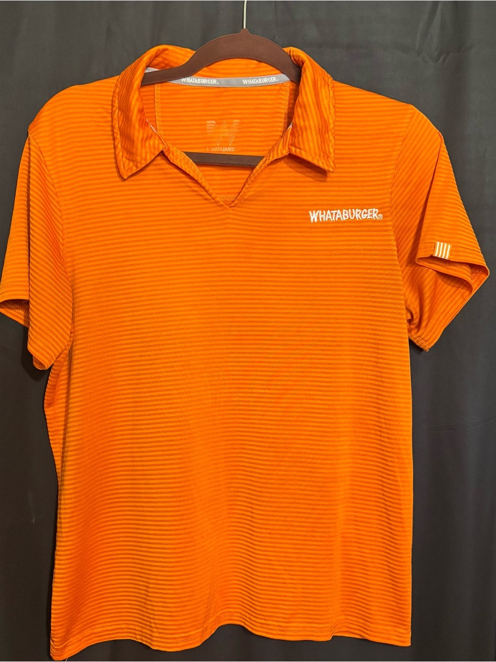 Whataburger women’s size small short sleeve employee blouse